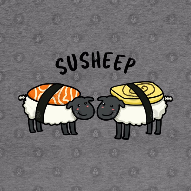 Susheep Cute Sushi Sheep Pun by punnybone